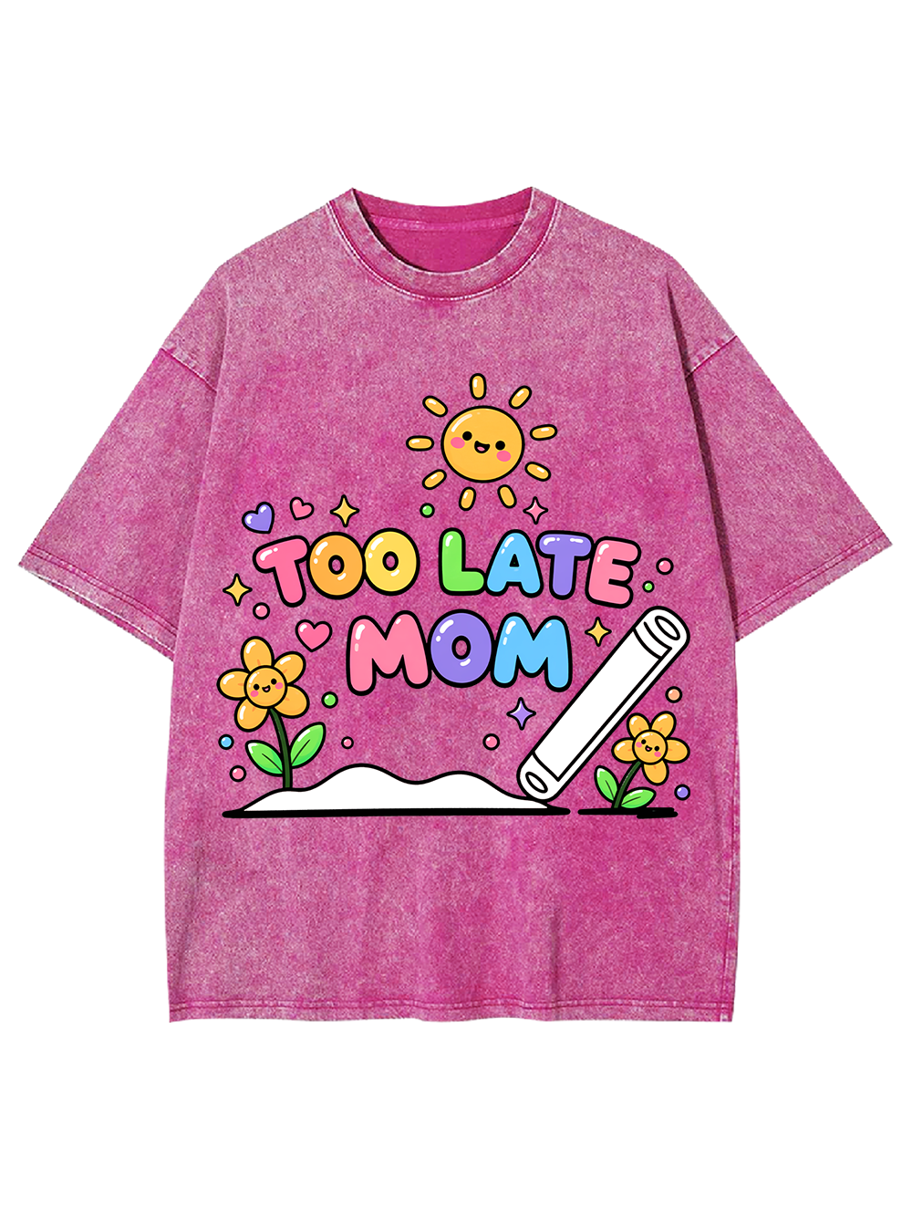TOO LATE MOM AAA WASHED TSHIRT