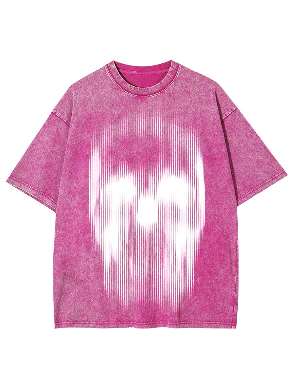 Distorted Skull Art Washed Tshirt