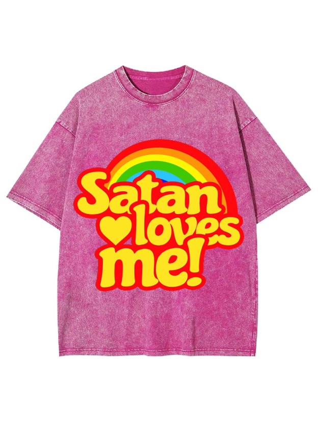 SATAN LOVES ME! WASHED TSHIRT