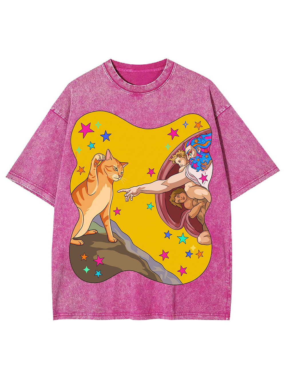 GOD CAT TOUCH AAA WASHED TSHIRT