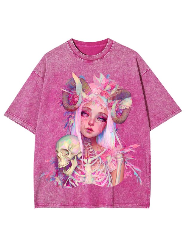 Ethereal Gothic Beauty Washed Tshirt