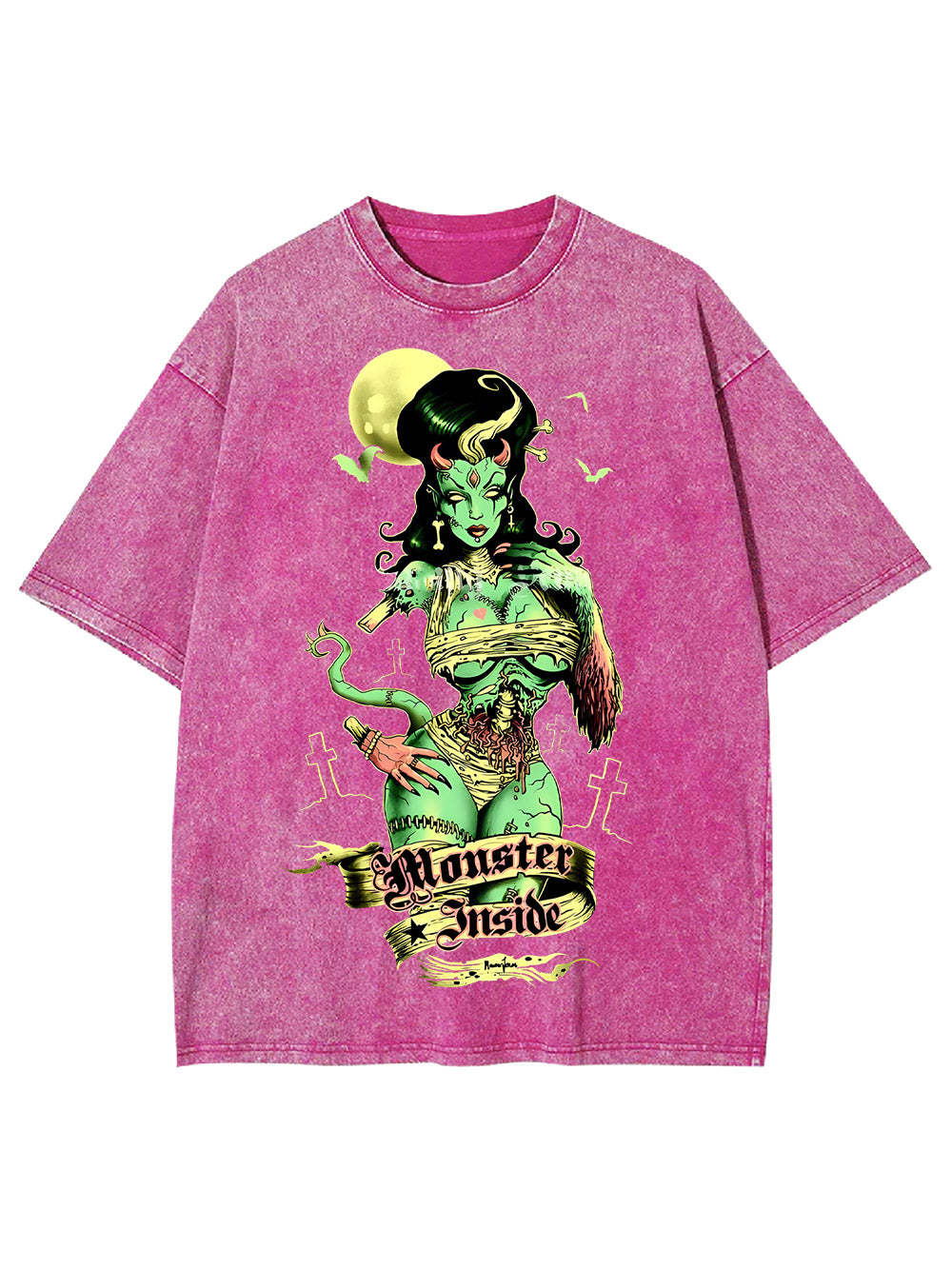 Monster Inside Washed Tshirt