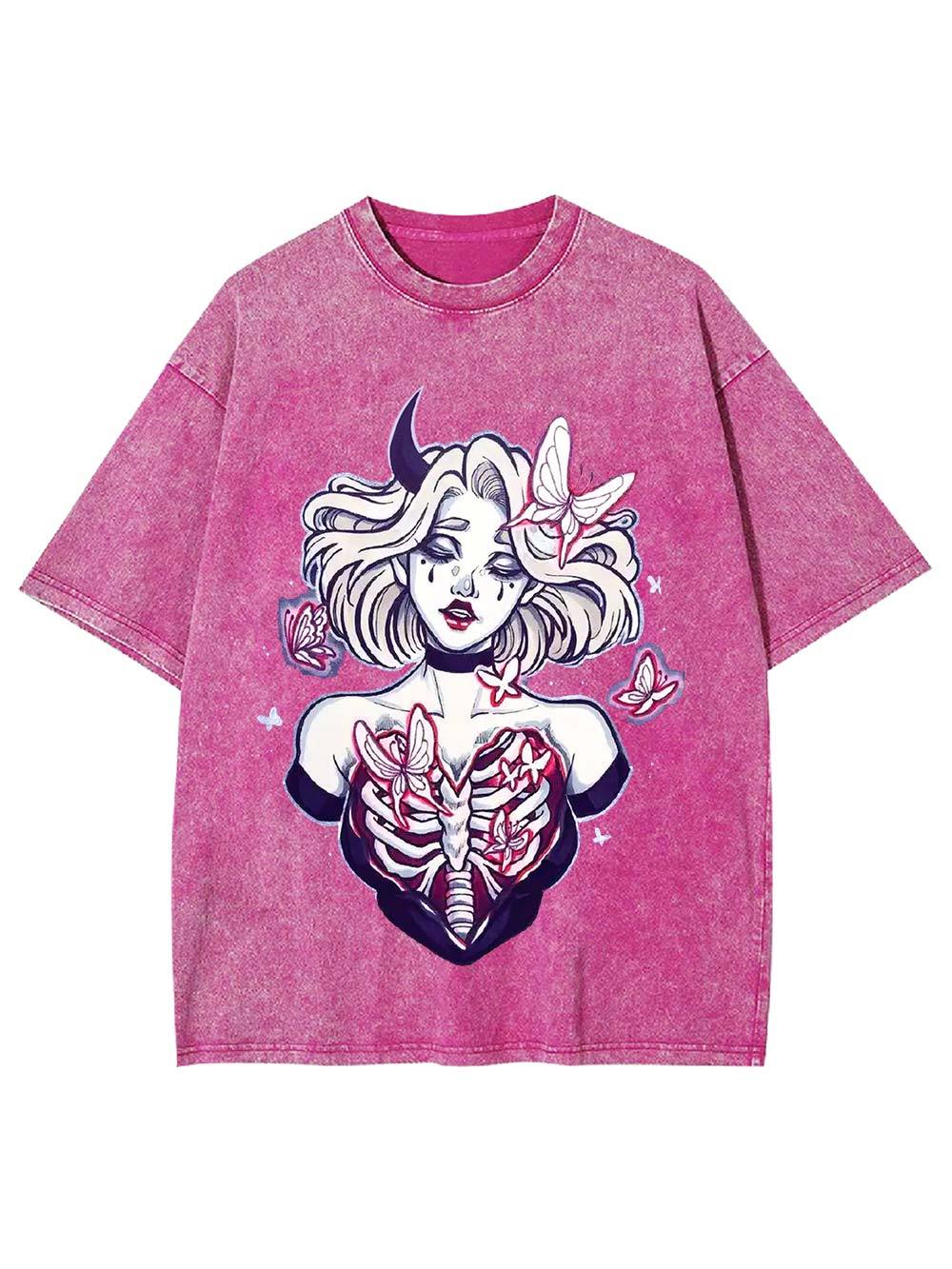 Butterfly Soul Unveiled Washed Tshirt