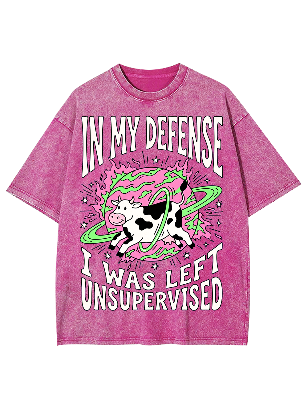 UNSUPERVISED COW AAA WASHED TSHIRT