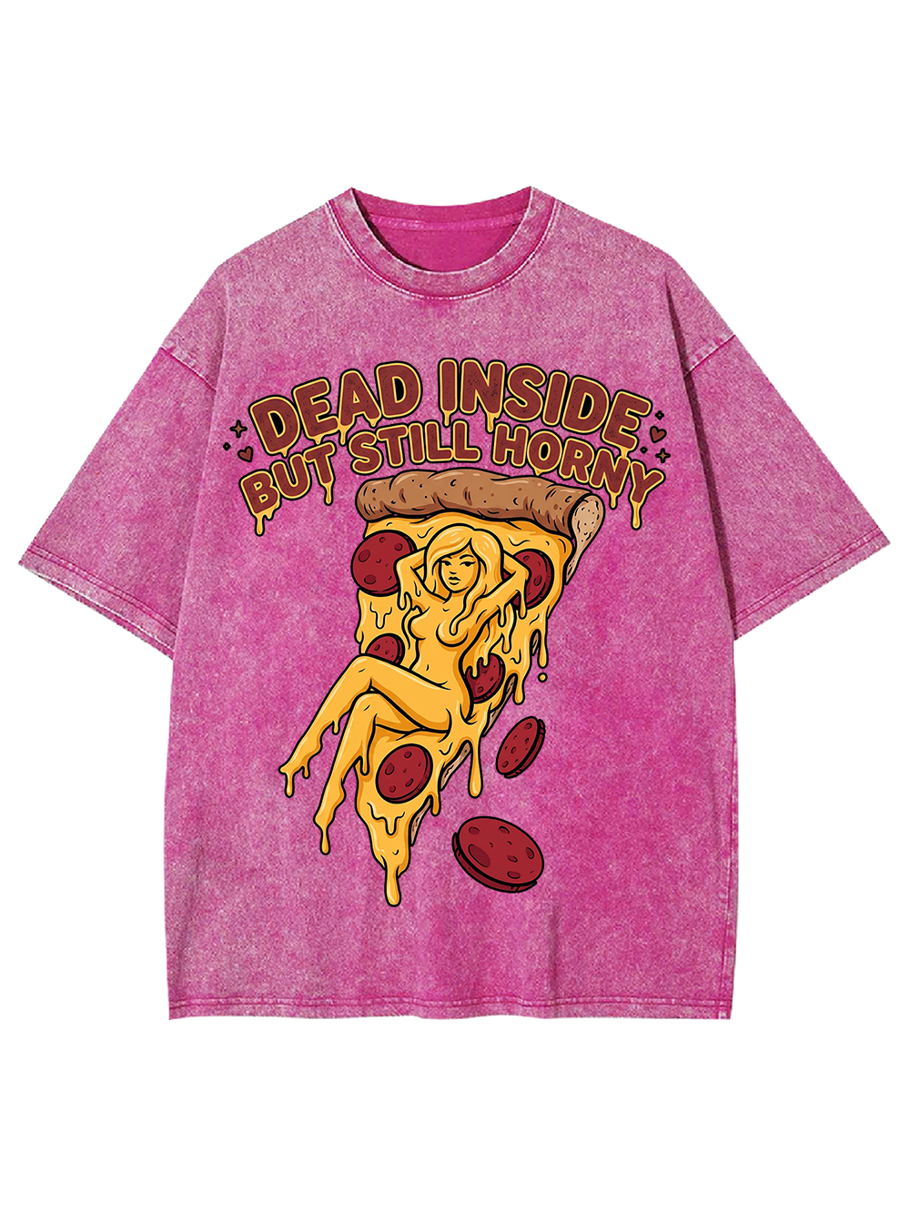 HORNY PIZZA AAA WASHED TSHIRT
