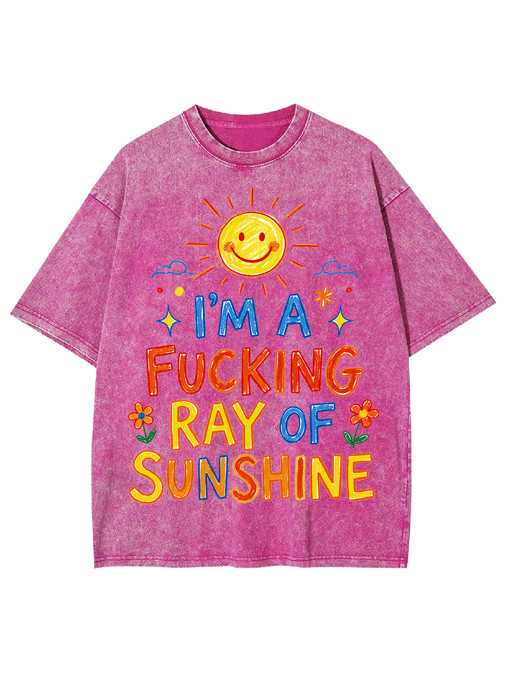 RAY OF SUNSHINE MESH JERSEY AAA WASHED TSHIRT