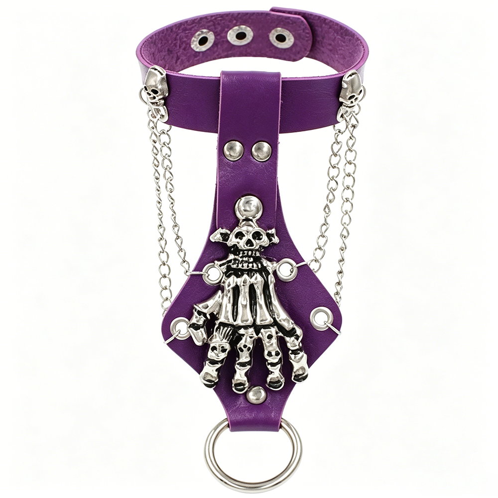 GOTHIC SKELETON PU CLAWS CLO BRACELET
