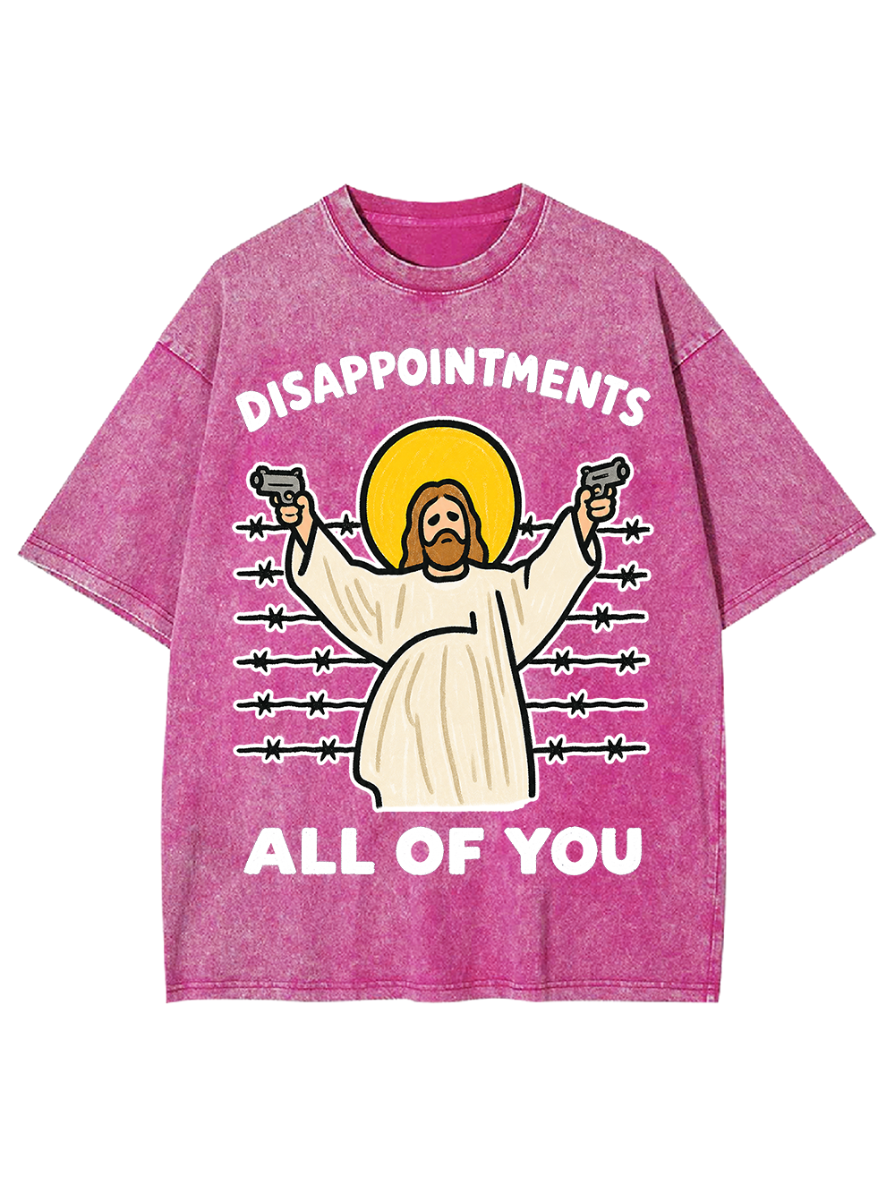 GUNS JESUS AAA WASHED TSHIRT