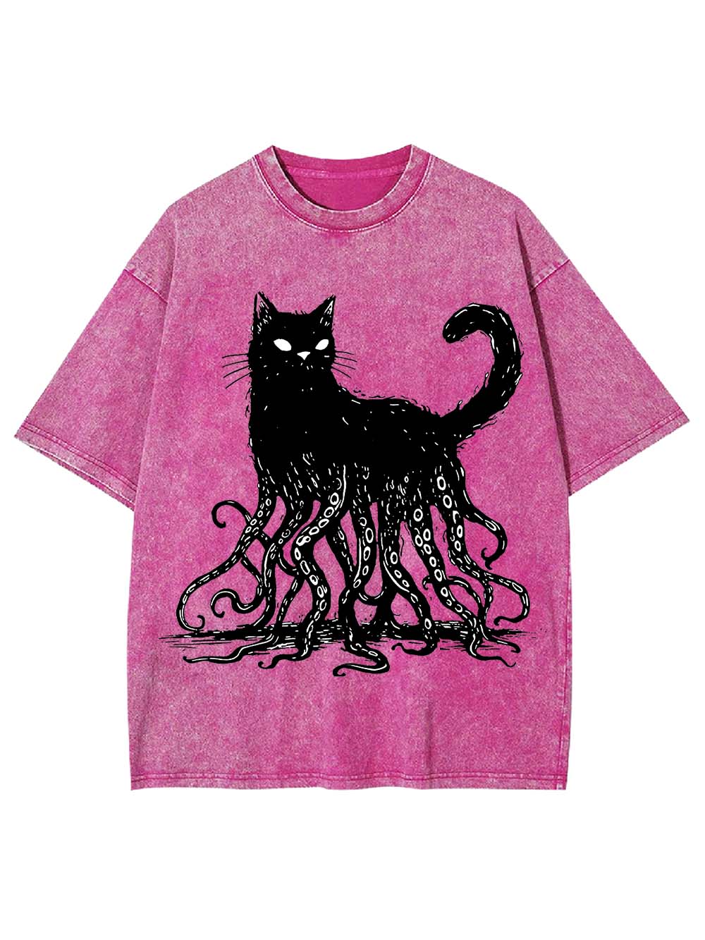 Octopus Tentacle Cat Washed Tshirt