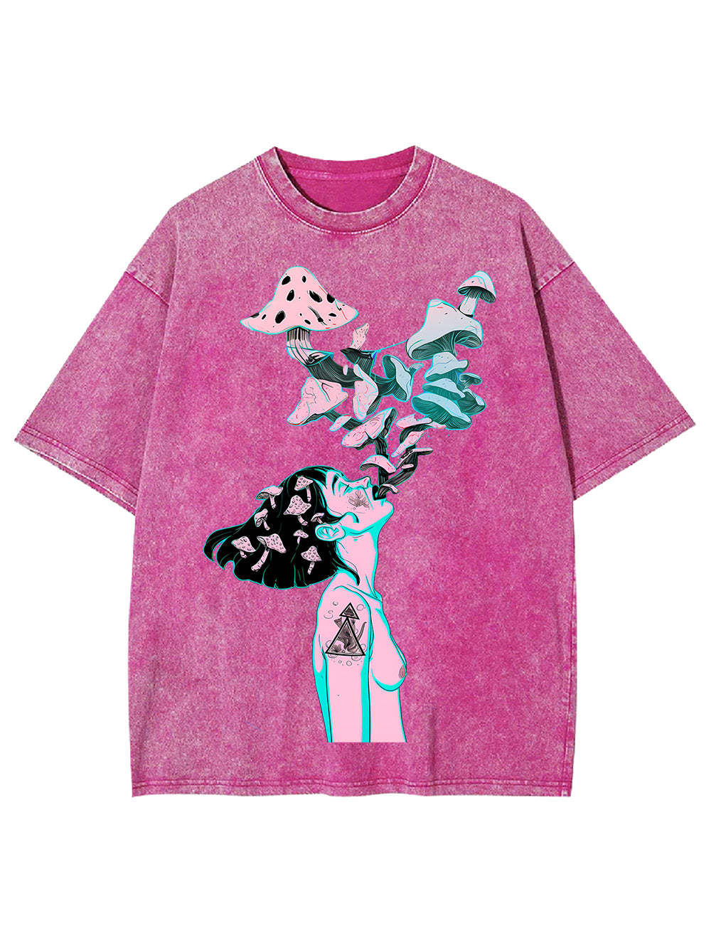 Mushroom Dreamscape Washed Tshirt