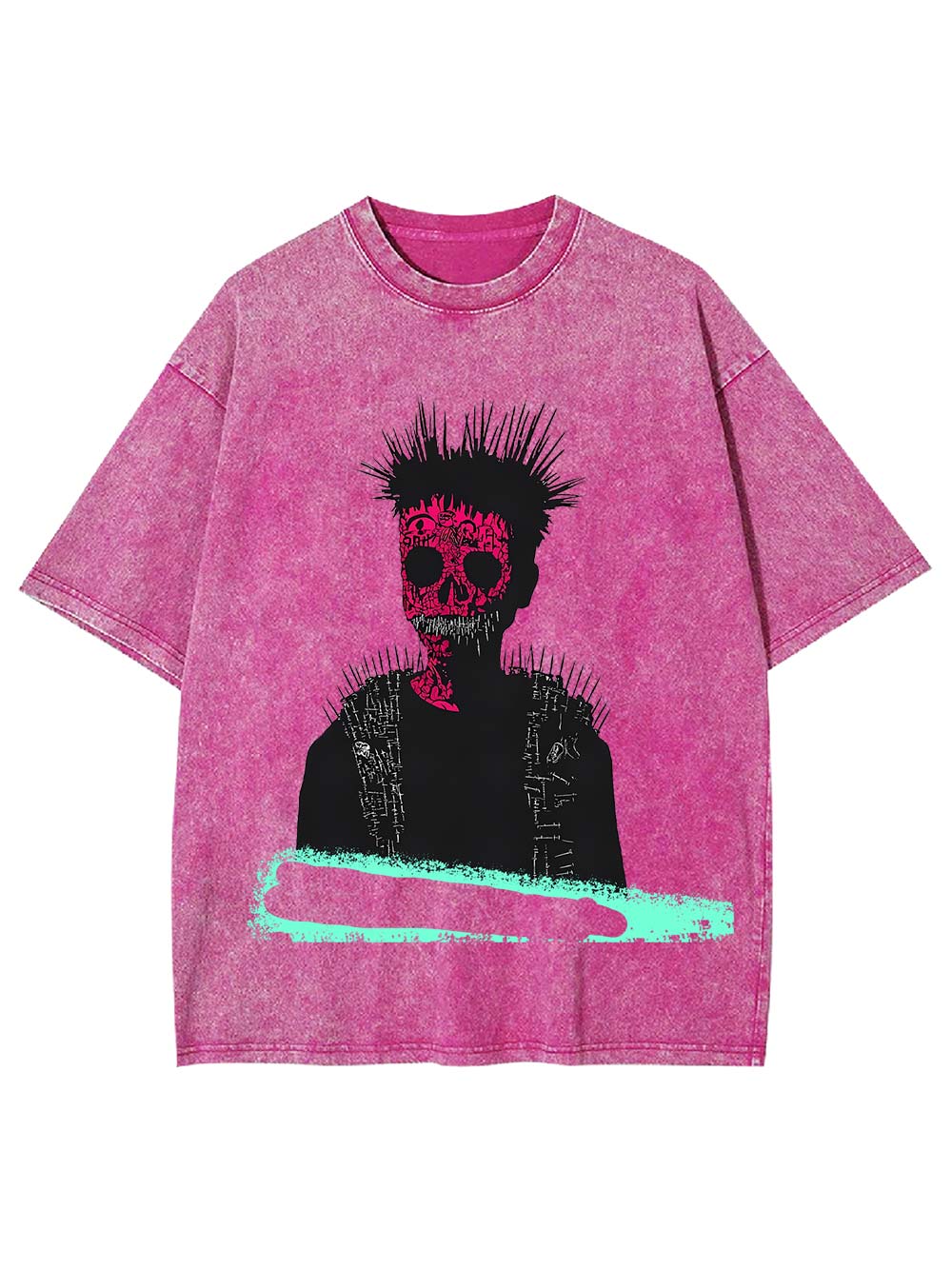 Punk Skull Aura Washed Tshirt
