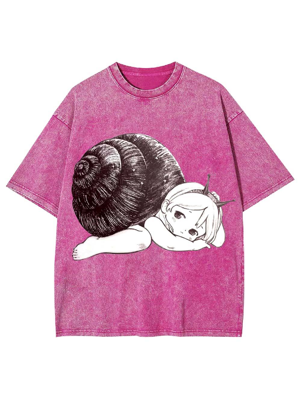 Snail Girl Washed Tshirt