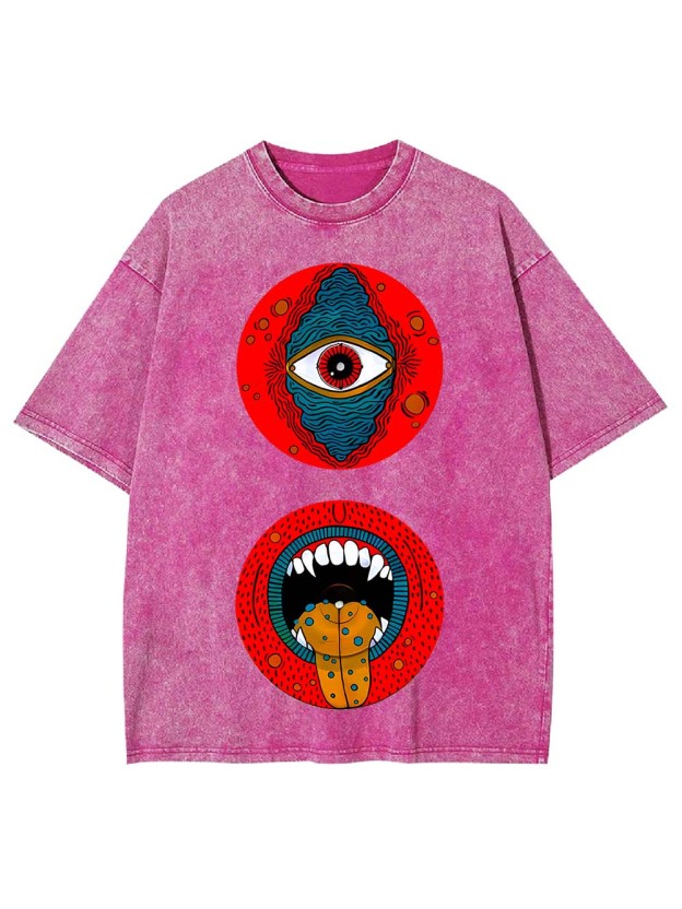 Eye and Mouth Realms Washed Tshirt