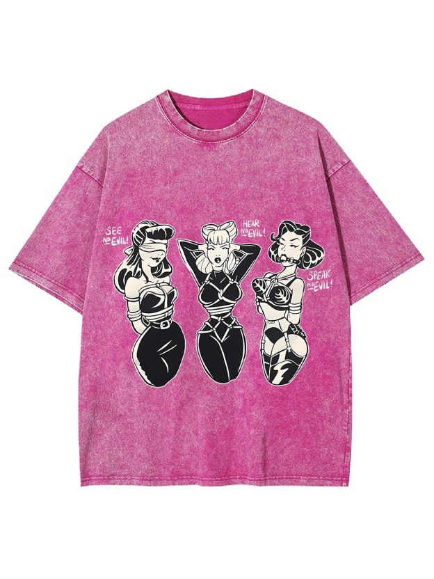 See Hear Speak Washed Tshirt