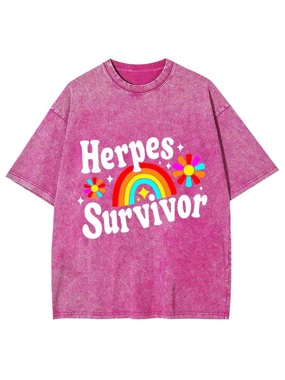 Herpes Survivor Washed Tshirt