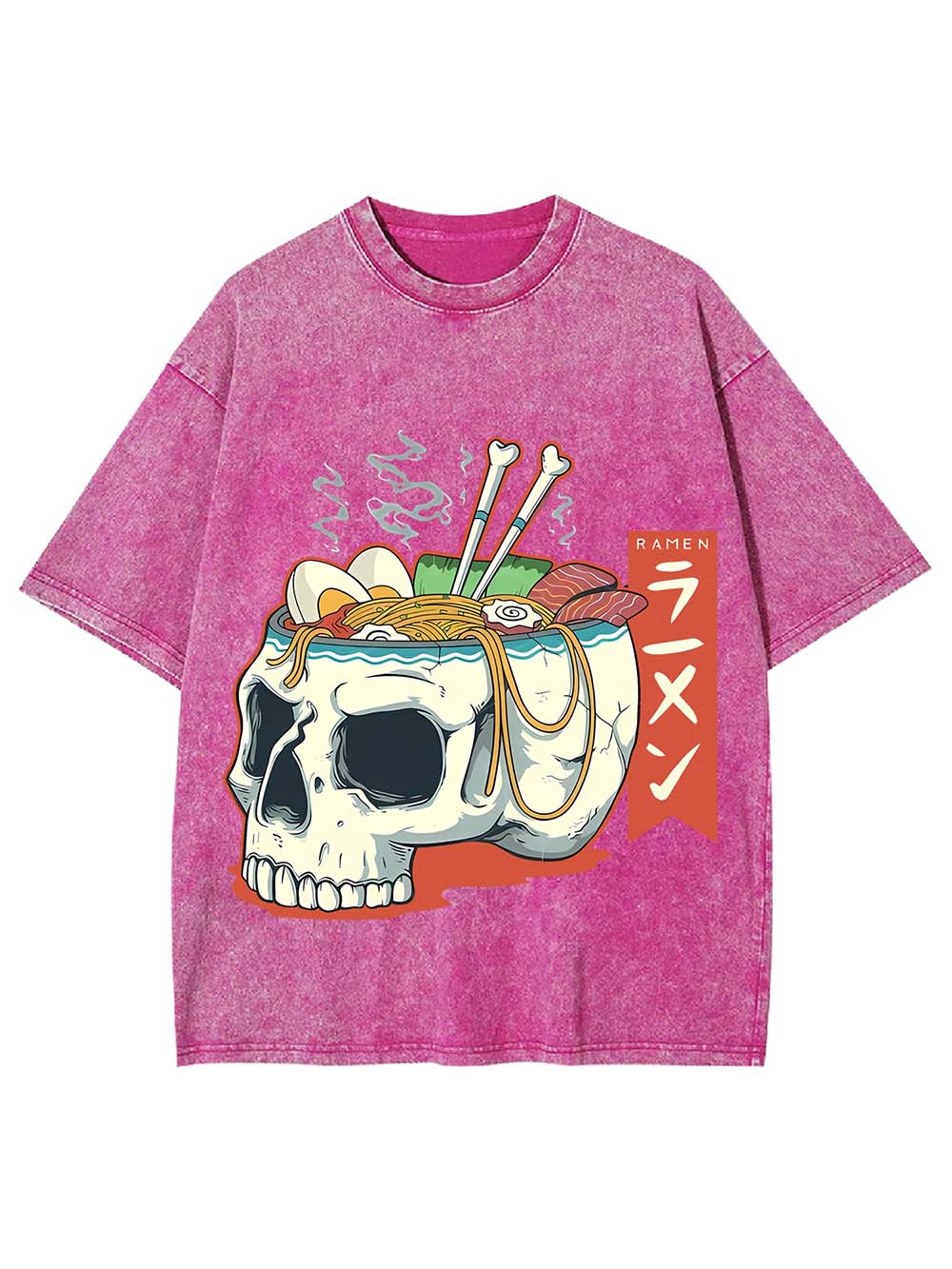 SKULL RAMEN DELIGHT WASHED TSHIRT