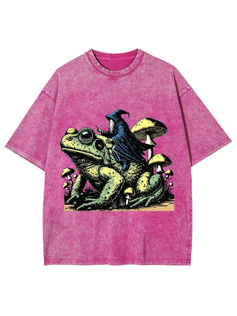 Wizard's Toad Ride Washed Tshirt