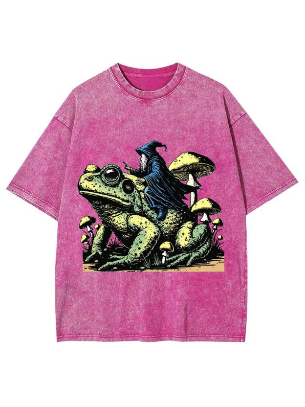Wizard's Toad Ride Washed Tshirt
