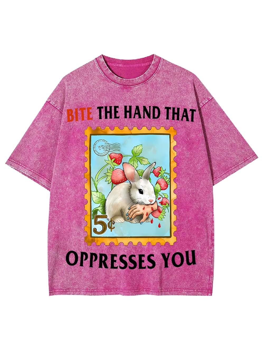 Bite The Hand That Oppresses You Washed Tshirt