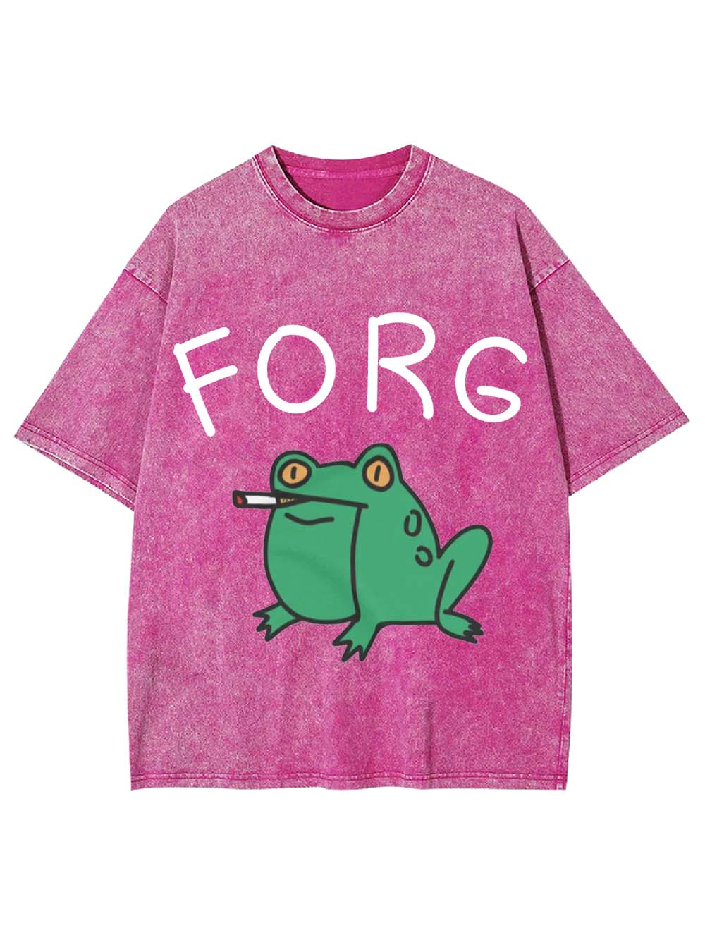Forg the Smoking Frog Washed Tshirt