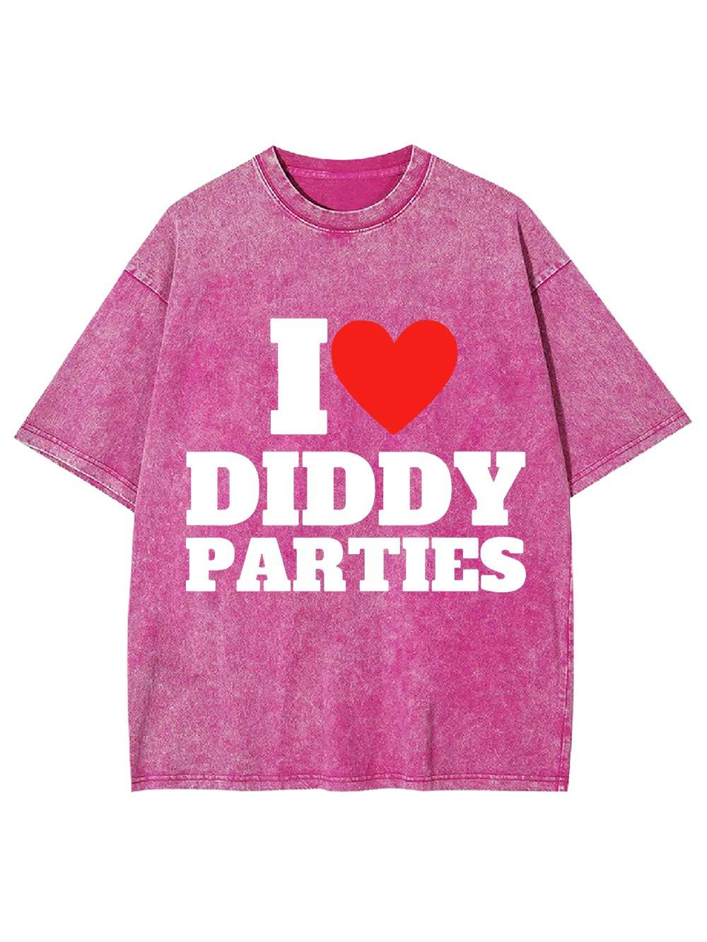 I love Diddy Parties Washed Tshirt