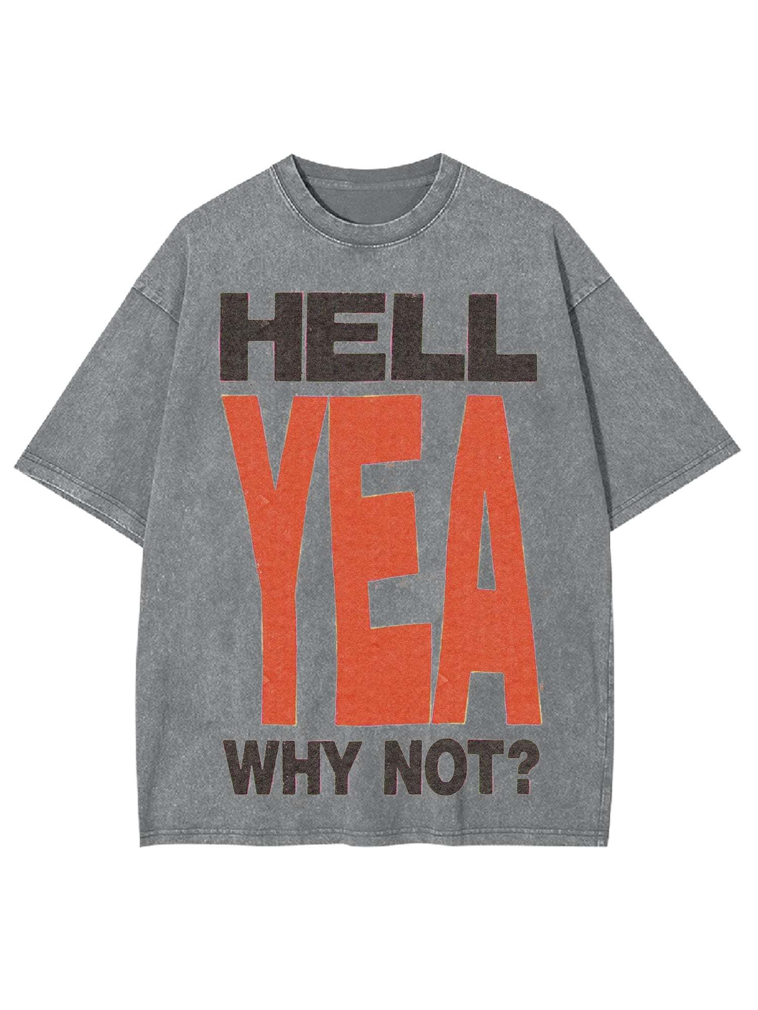 Hell Yea Why Not? Washed Tshirt
