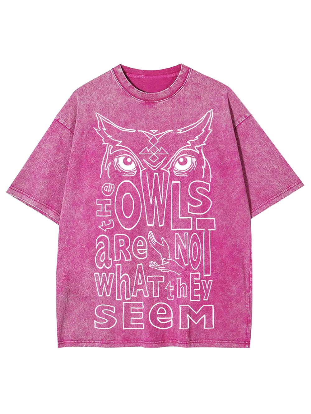 MYSTERIOUS OWLS WASHED TSHIRT