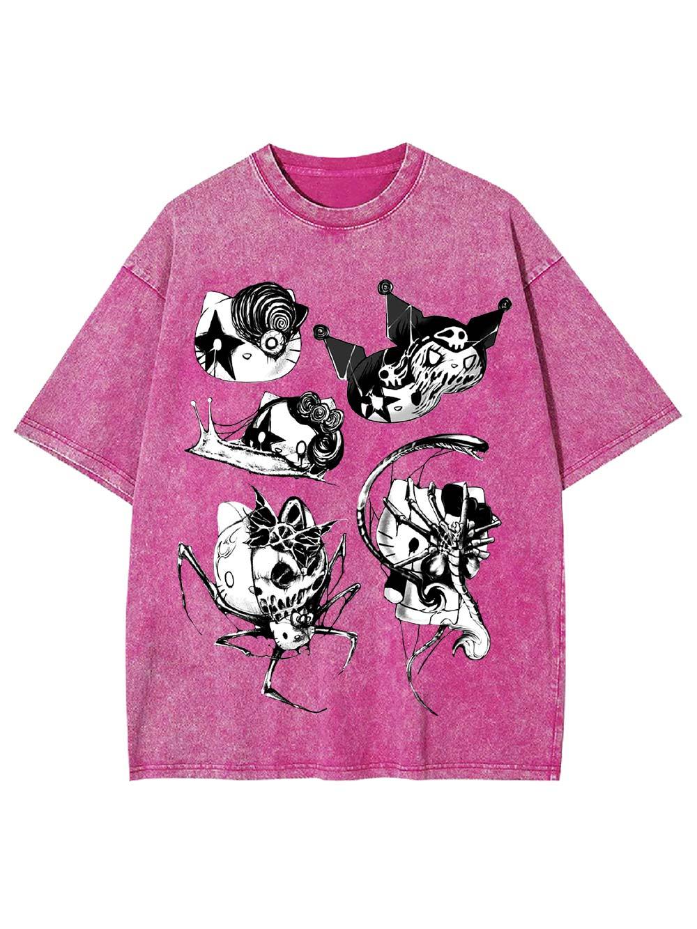 Macabre Creatures Washed Tshirt