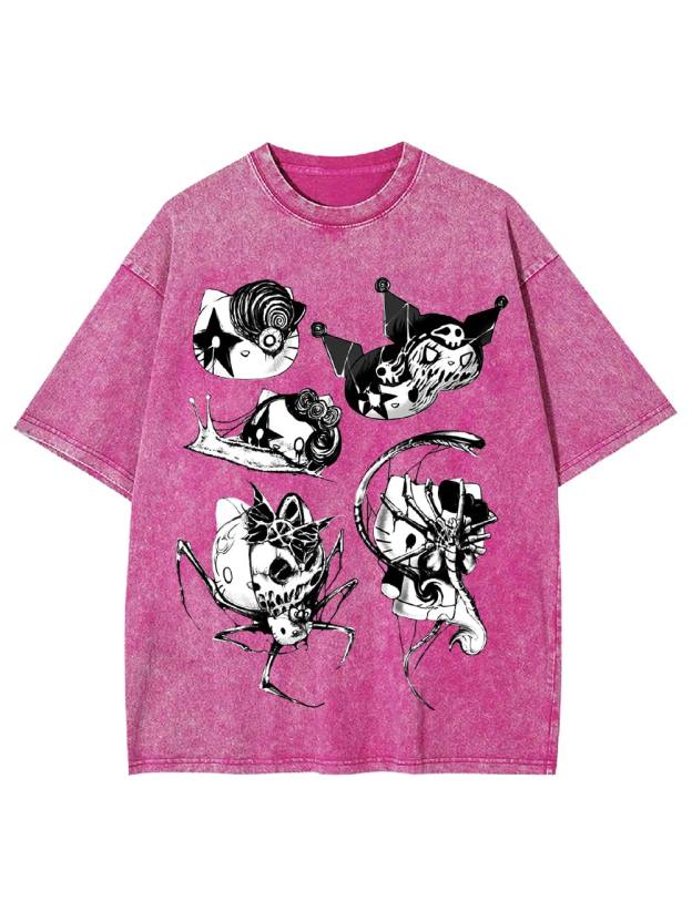 Macabre Creatures Washed Tshirt