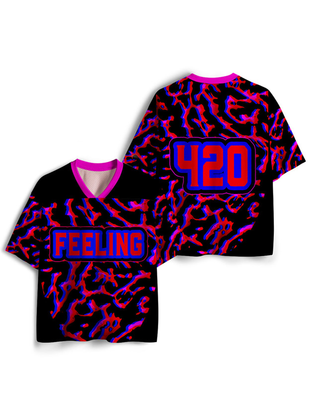 Psychedelic Pattern Vortex Mesh Jersey