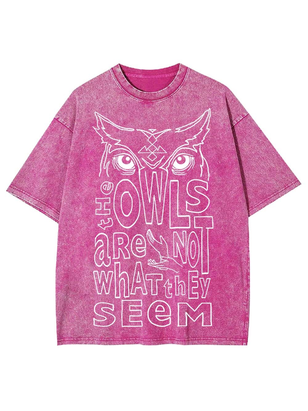 MYSTERIOUS OWLS WASHED TSHIRT