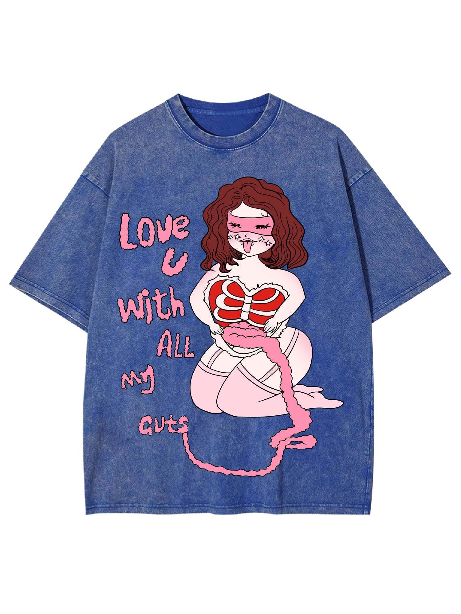 Love You With All My Guts Washed Tshirt