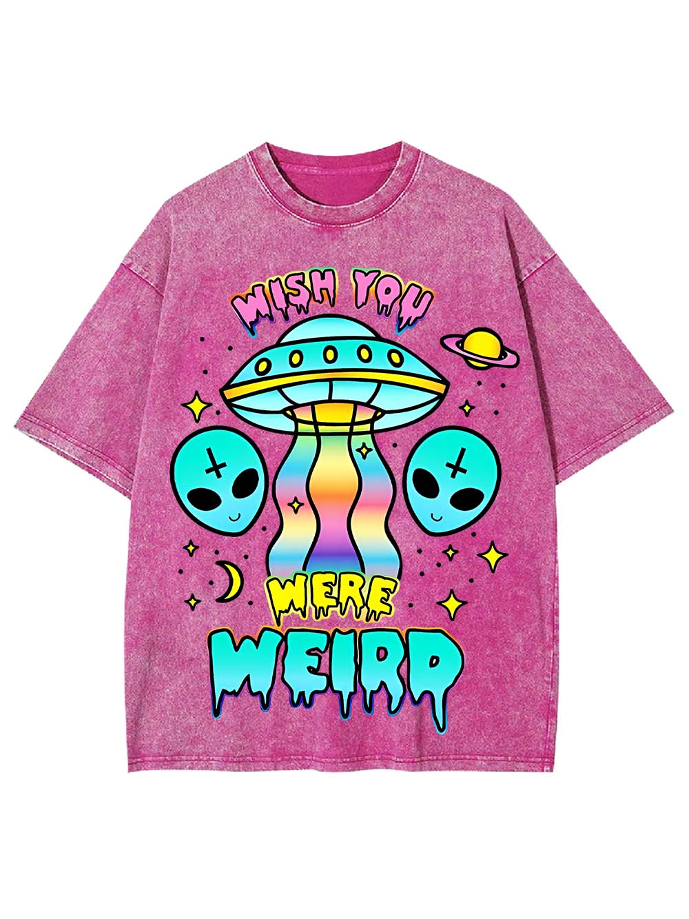 WISH YOU WERE WEIRD WASHED TSHIRT