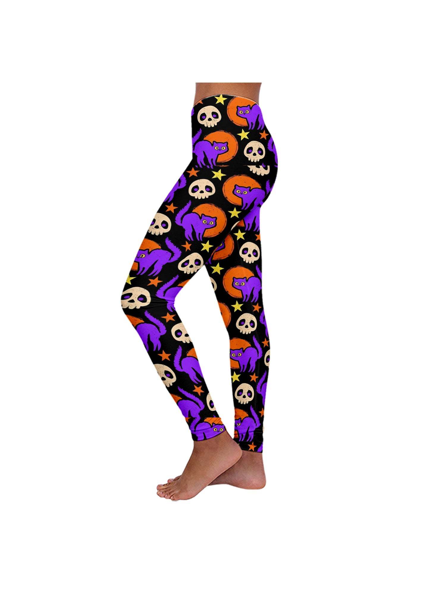 Skull And Cat Leggings