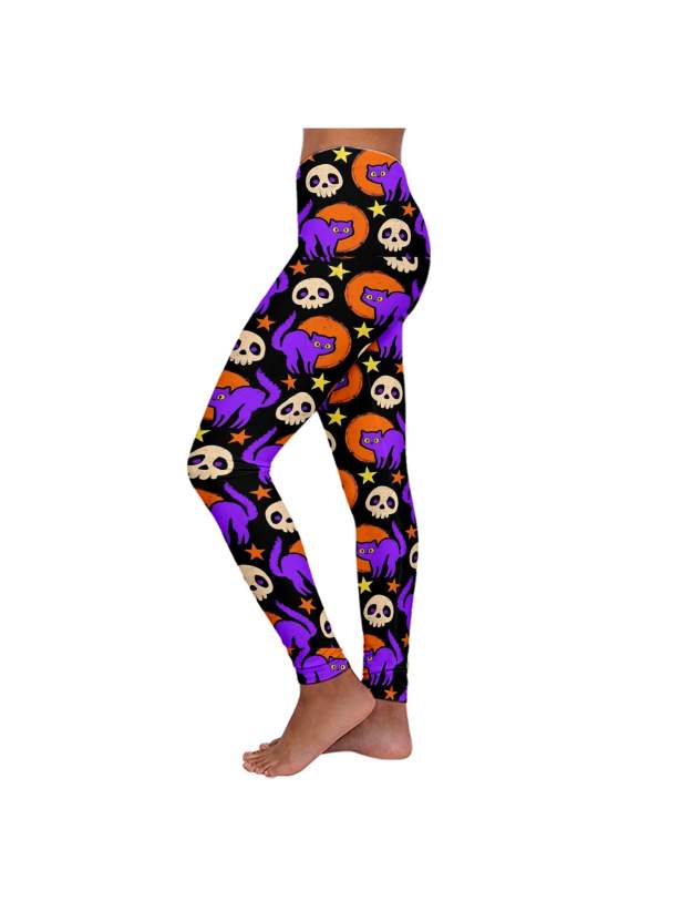 Skull And Cat Leggings