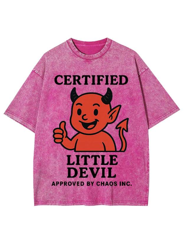 Certified Little Devil Washed Tshirt