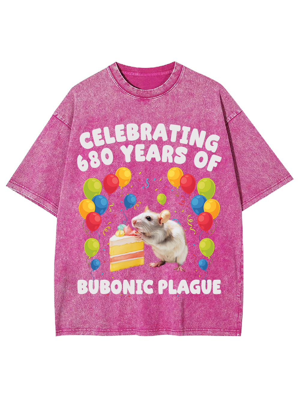 Celebrating 680 Years Of Bubonic Plague Washed Tshirt