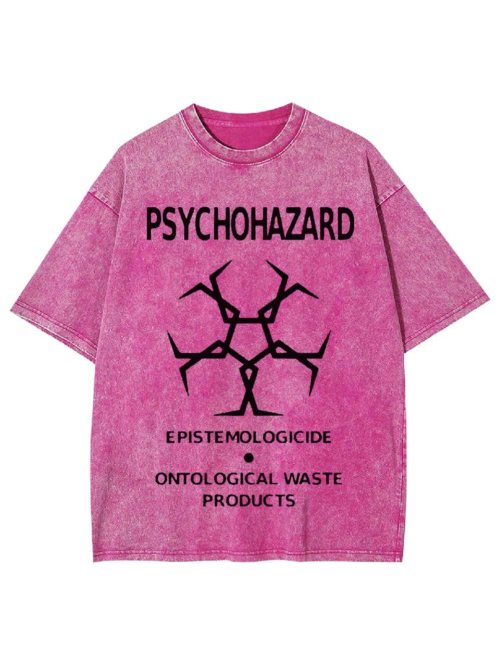 Psychohazard Warning Washed Tshirt