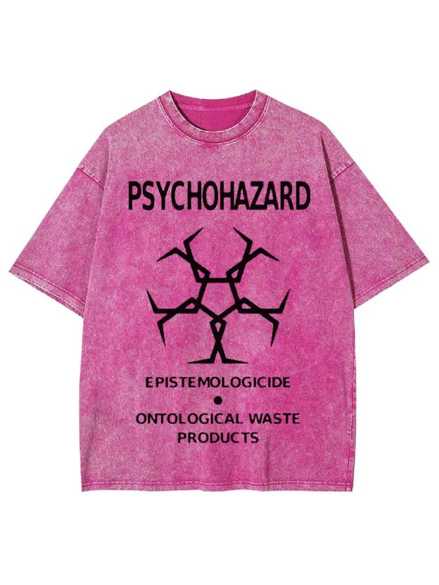 Psychohazard Warning Washed Tshirt