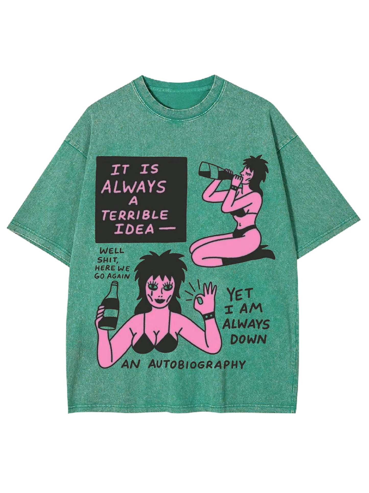 Drink Washed Tshirtt-ClassyOutlaw Sale