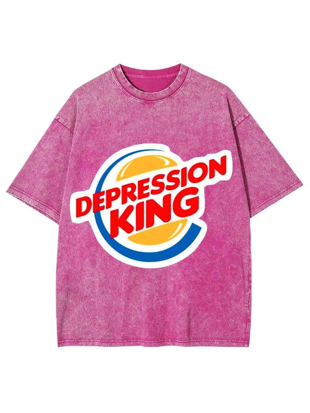 Depression King Washed Tshirt