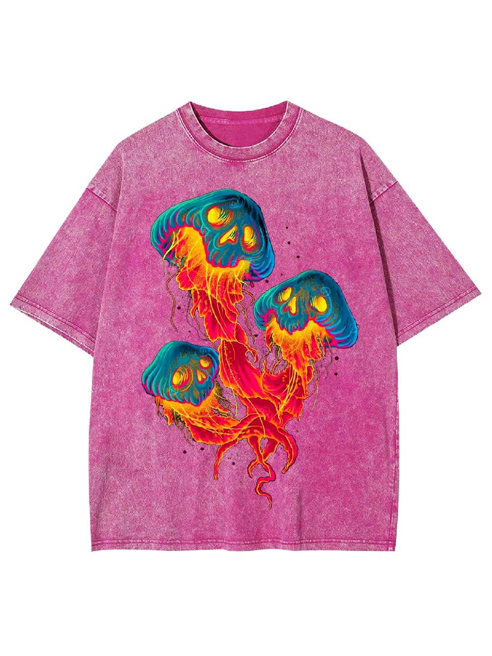 Neon Skull Jellies Washed Tshirt
