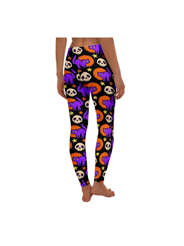 Skull And Cat Leggings