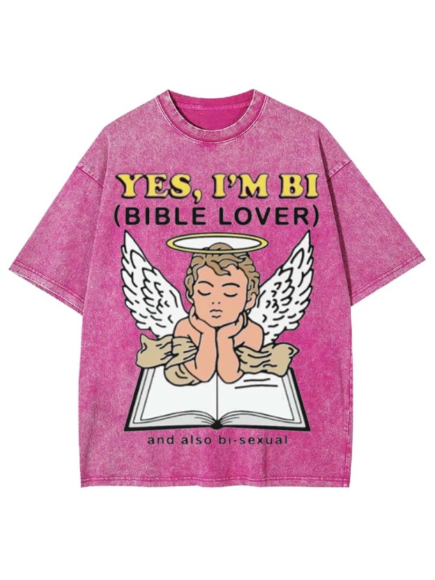YES, I'M BI WASHED TSHIRT