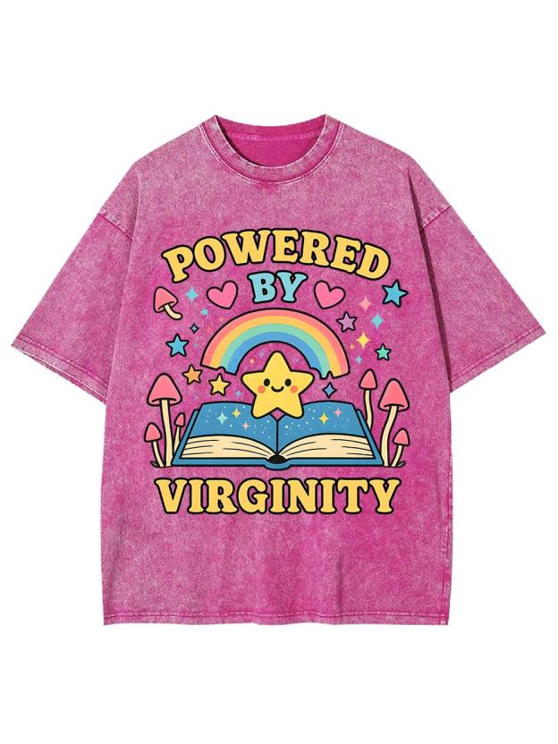 Powered By Virginity Washed Tshirt