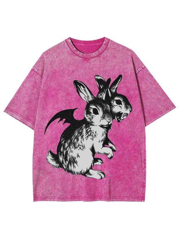 Duality of Bunnies Washed Tshirt