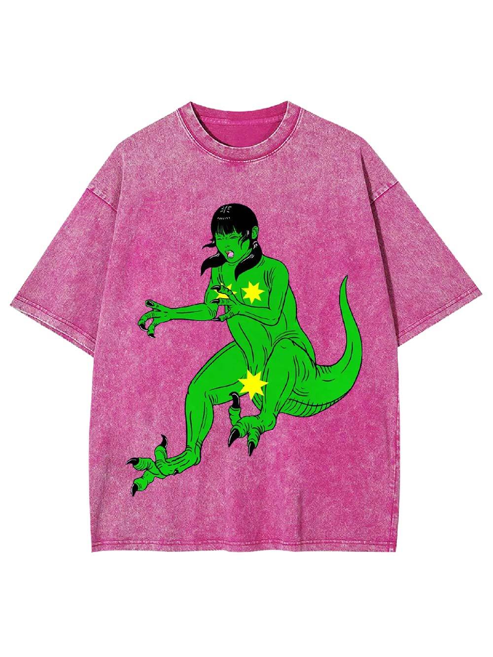 Reptilian Transformation Washed Tshirt