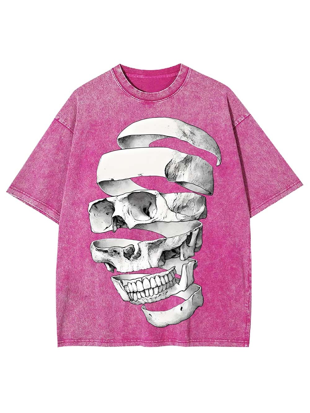 FRAGMENTED SKULL WASHED TSHIRT