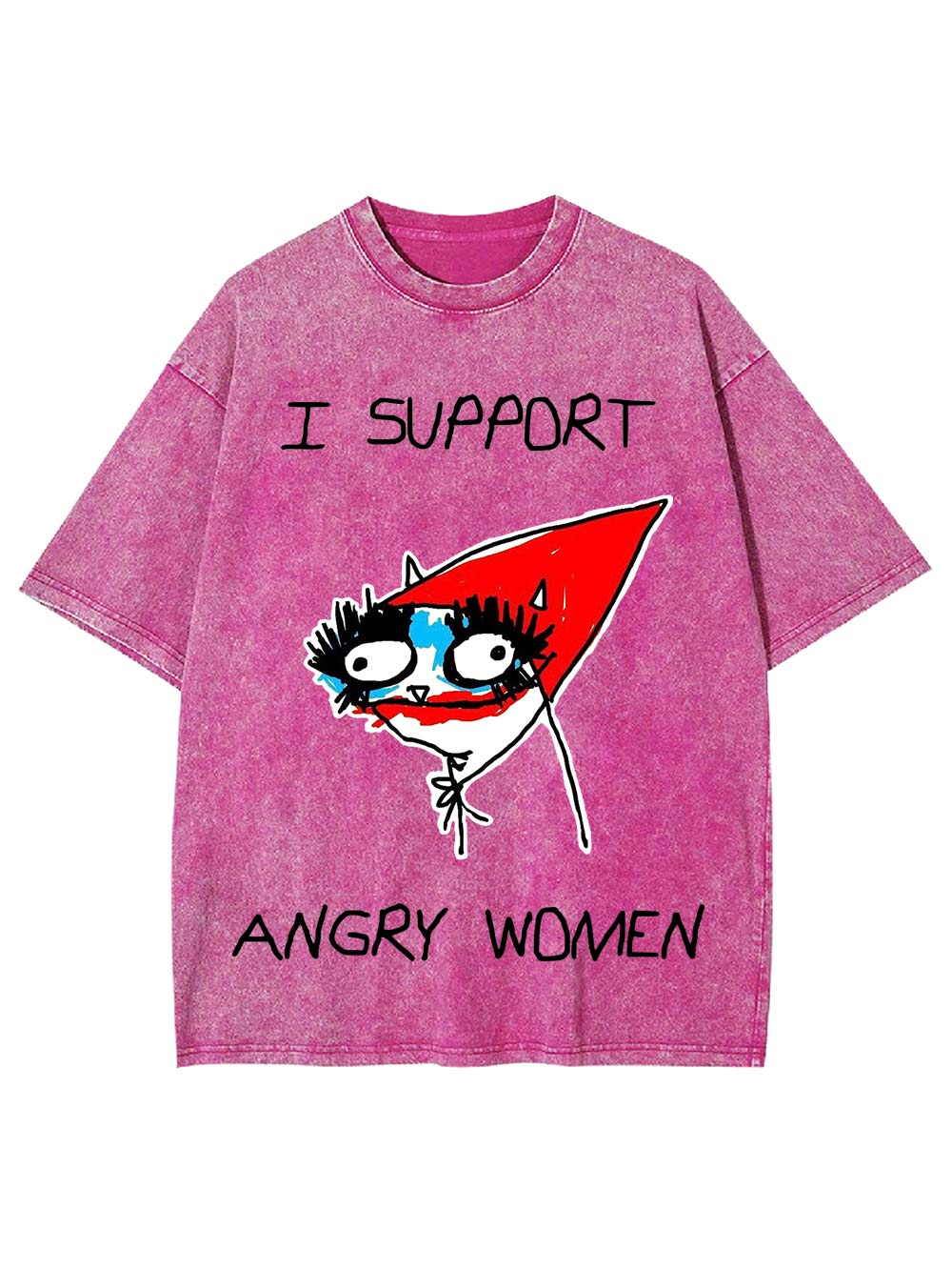 I Support Angry Women Washed Tshirt