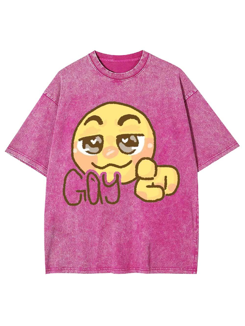Playful Expression Washed Tshirt